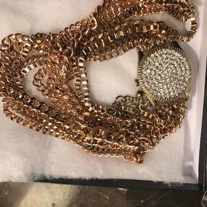 Gold and diamond wrap bracelet